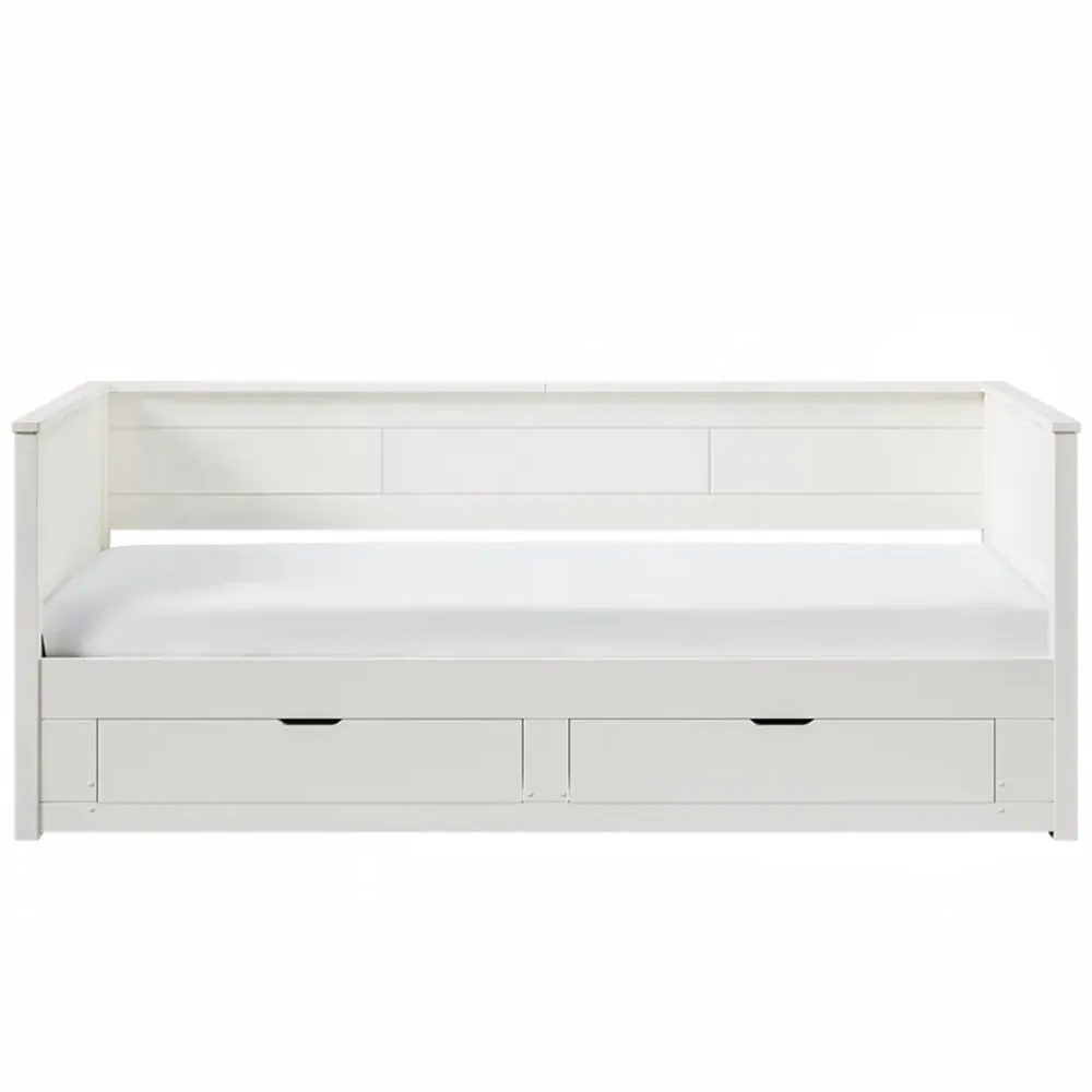 Noomi Iris 2 Drawer Daybed with Trundle - White
