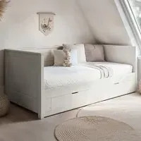 Noomi Iris 2 Drawer Daybed with Trundle - White