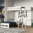 Tera Small Double L-Shaped High Sleeper with Single Bed - White