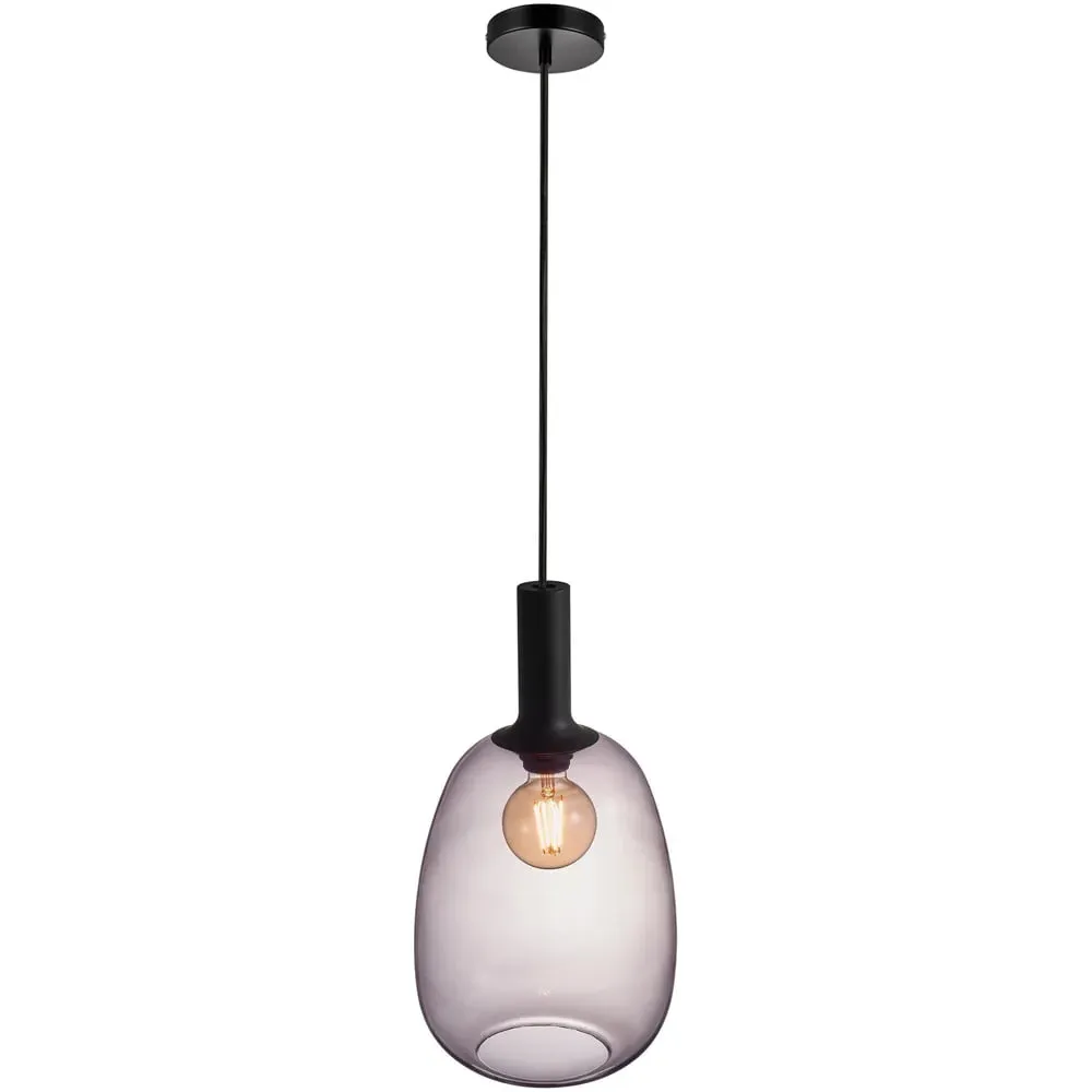 Alton 23 Pendant Light - Black, Smoked Glass image