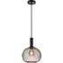 Alton 25 Pendant Light - Black, Smoked Glass