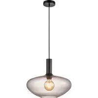 Alton 35 Pendant Light - Black, Smoked Glass