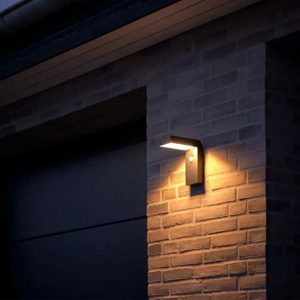 Alya Solar Wall Light with Motion Sensor - Black