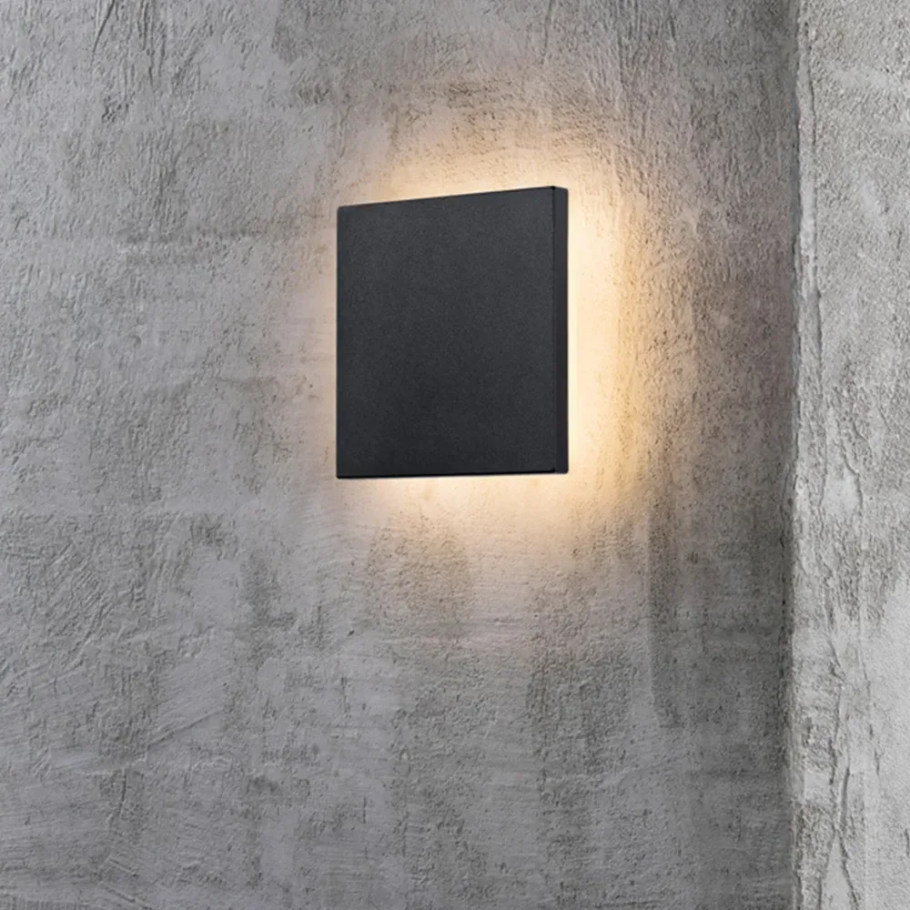 Artego Square Wall Light - Black