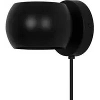 Belir Round Wall Light with Adjustable Shade - Black