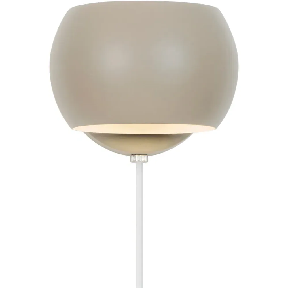 Belir Round Wall Light with Adjustable Shade - Brown