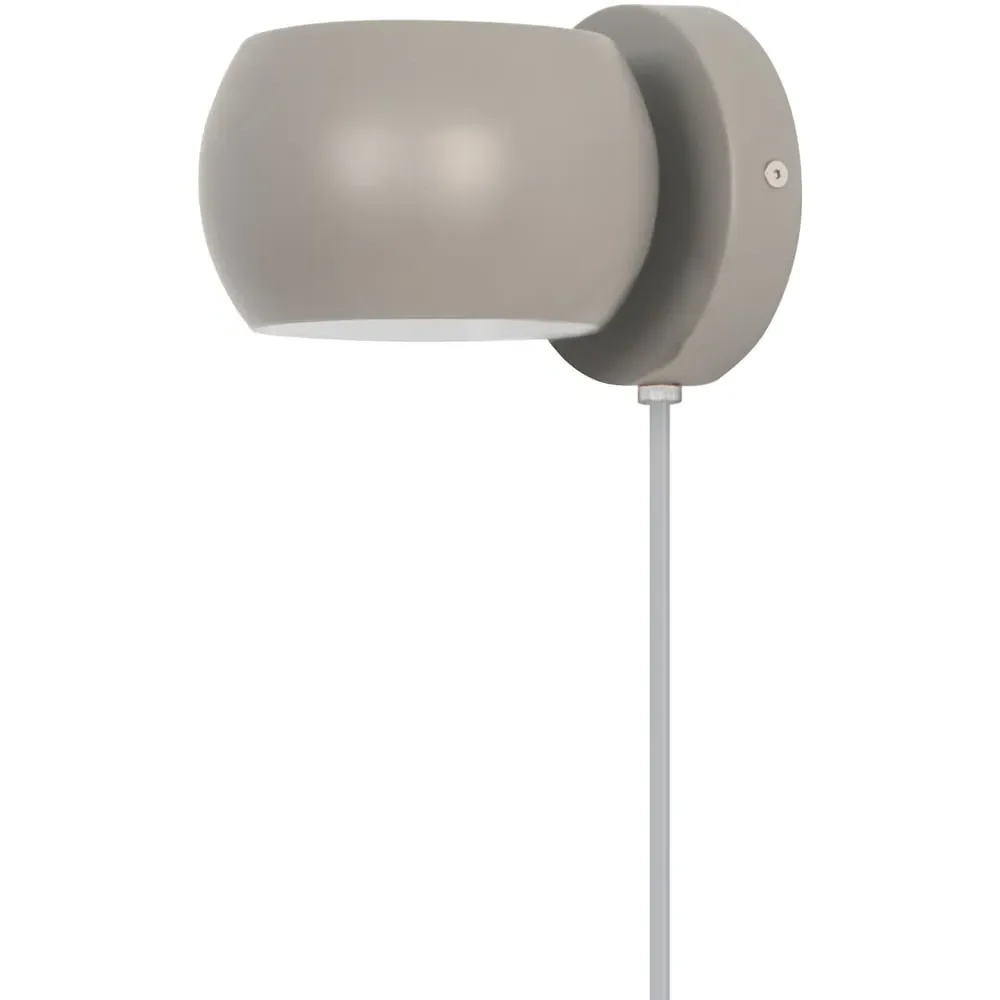 Belir Round Wall Light with Adjustable Shade - Brown