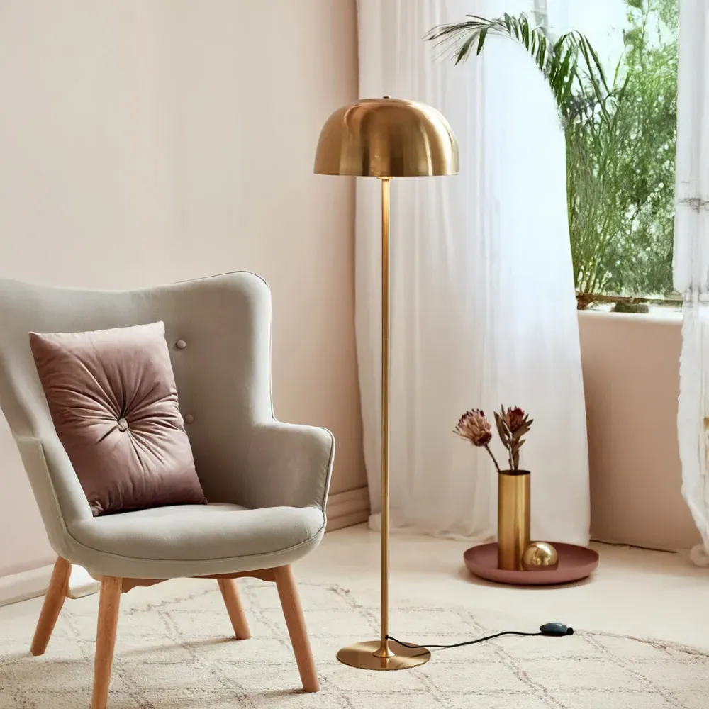 Cera Floor Lamp - Gold, Brass