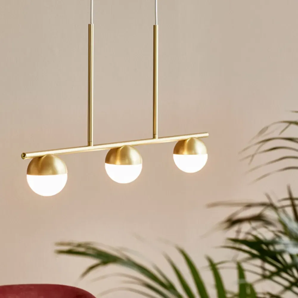 Contina 3-Spot Pendant Light - Brass, Metal