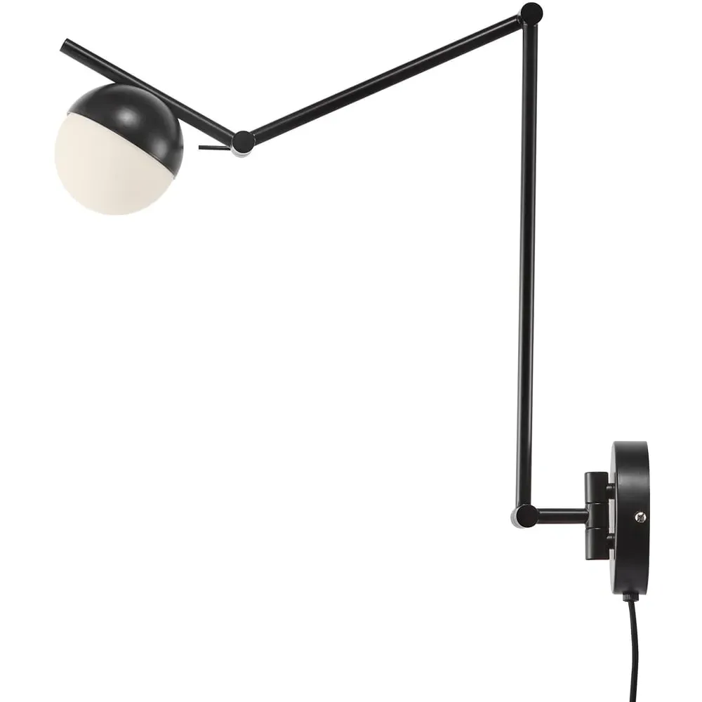 Contina Wall Light with Flexible Arm - Black, Metal image