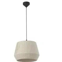 Dicte 40 Round Pendant Light - Brown, Cotton
