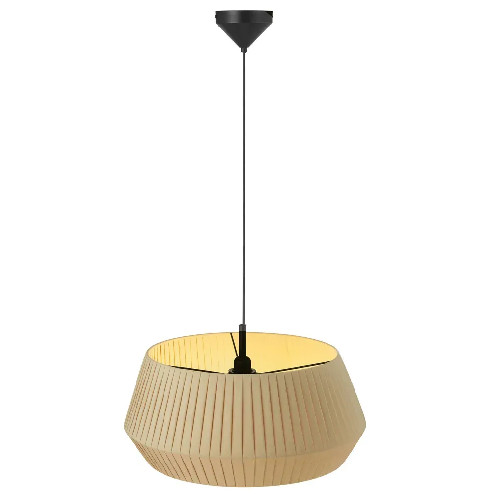 Dicte 53 Round Pendant Light - Beige, Cotton