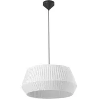 Dicte 53 Round Pendant Light - White, Cotton