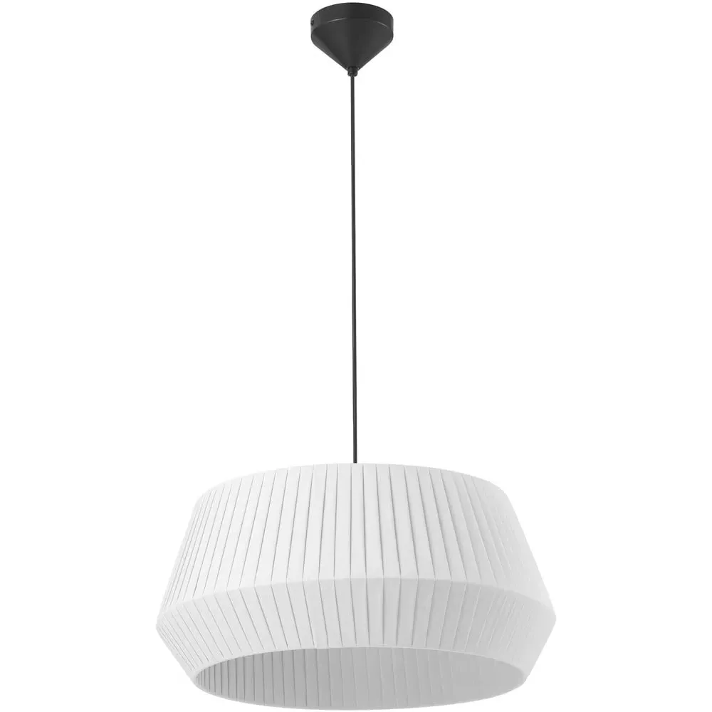 Dicte 53 Round Pendant Light - White, Cotton image