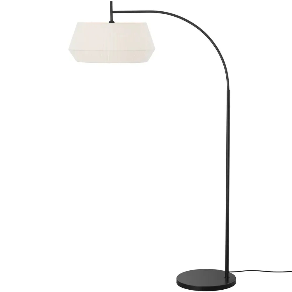 Dicte Floor Lamp - White, Cotton