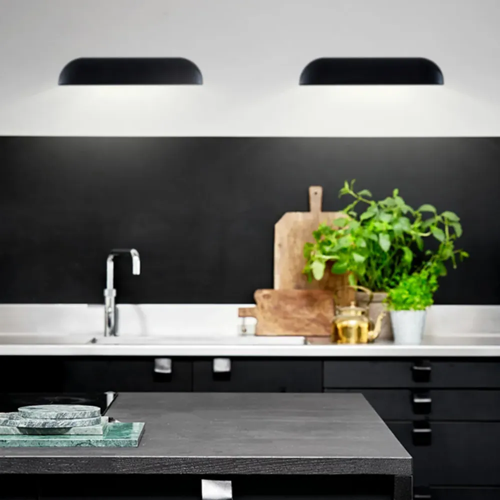 Front 36 Wall Light - Black, Cast Aluminium