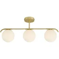 Grant 15 3-Dome Pendant Light - Brass, Opal Glass