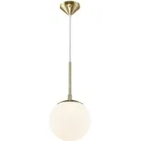 Grant 15 Pendant Light - Brass, Opal Glass