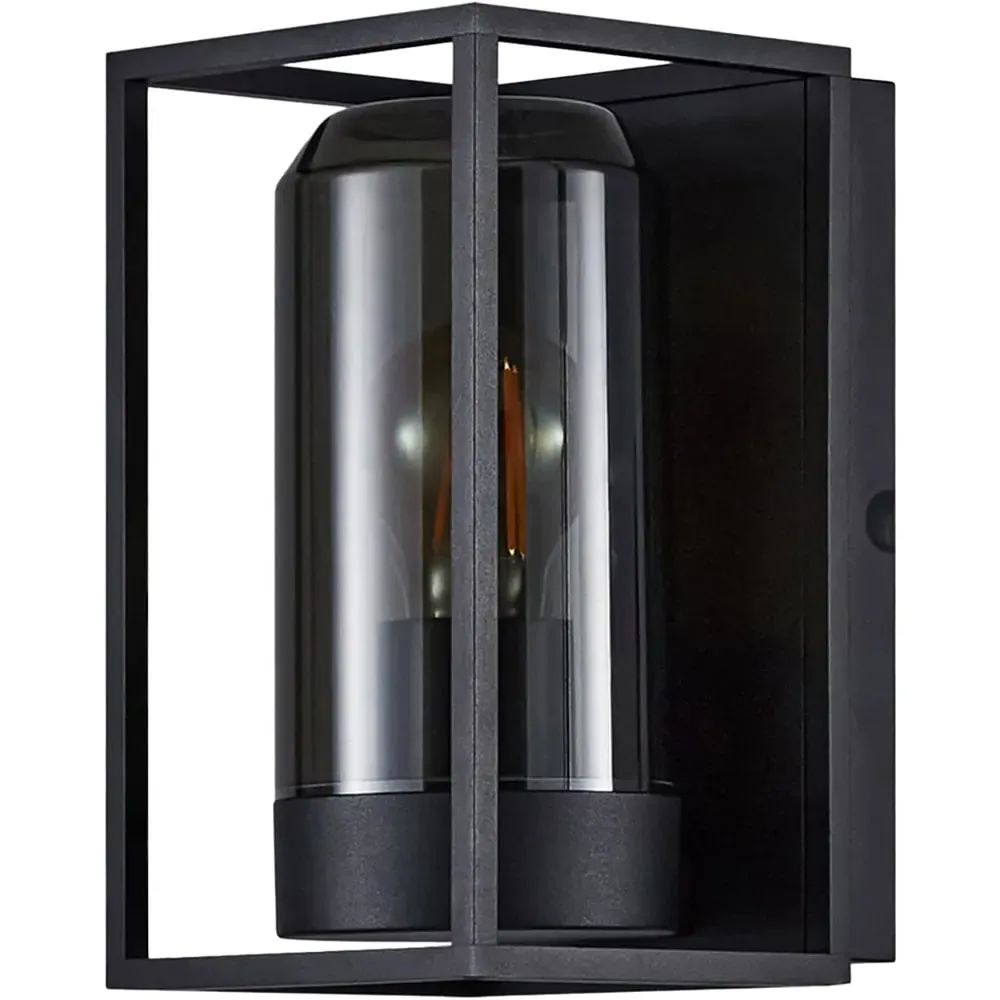 Griffin Smoked Wall Light - Black image