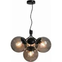 Ivona 4 Spot Pendant Light - Black, Steel