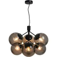 Ivona 6 Spot Pendant Light - Black, Steel