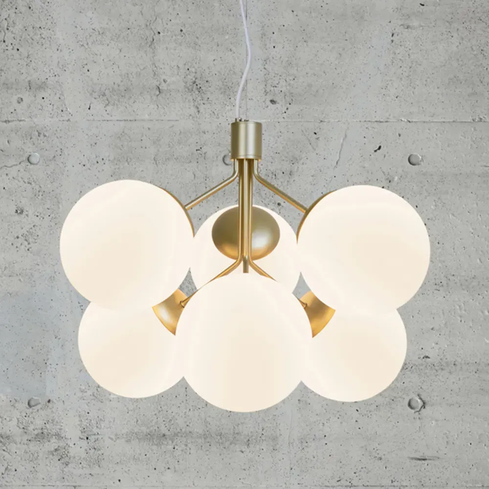 Ivona 6 Spot Pendant Light - Gold, Brass