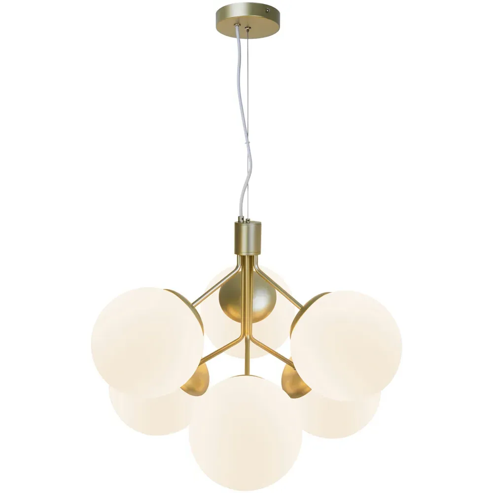 Ivona 6 Spot Pendant Light - Gold, Brass