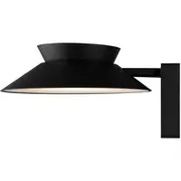 Justina Round Solar Wall Light with Motion Sensor - Black