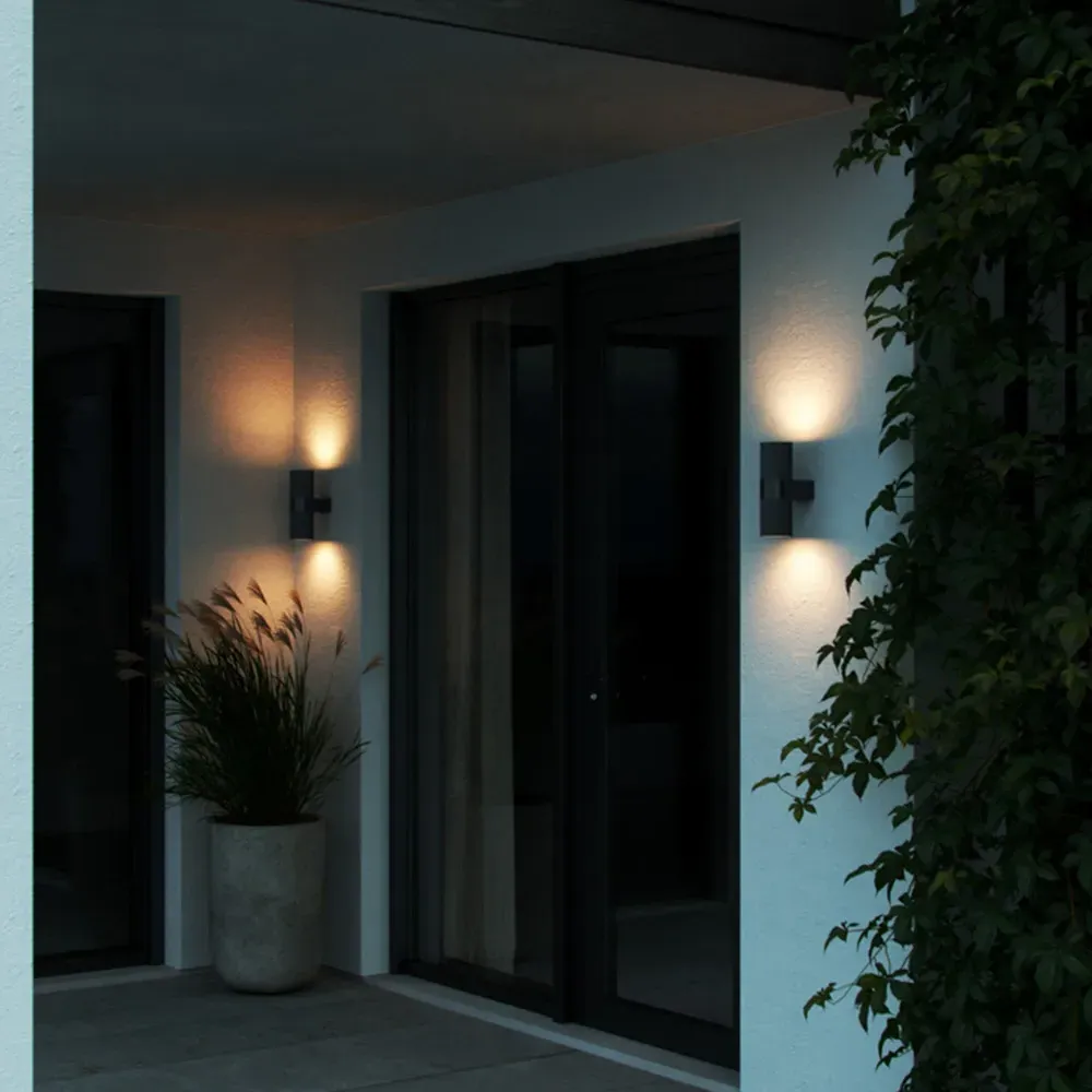 Kyklop Ripple Wall Light - Black, Metal