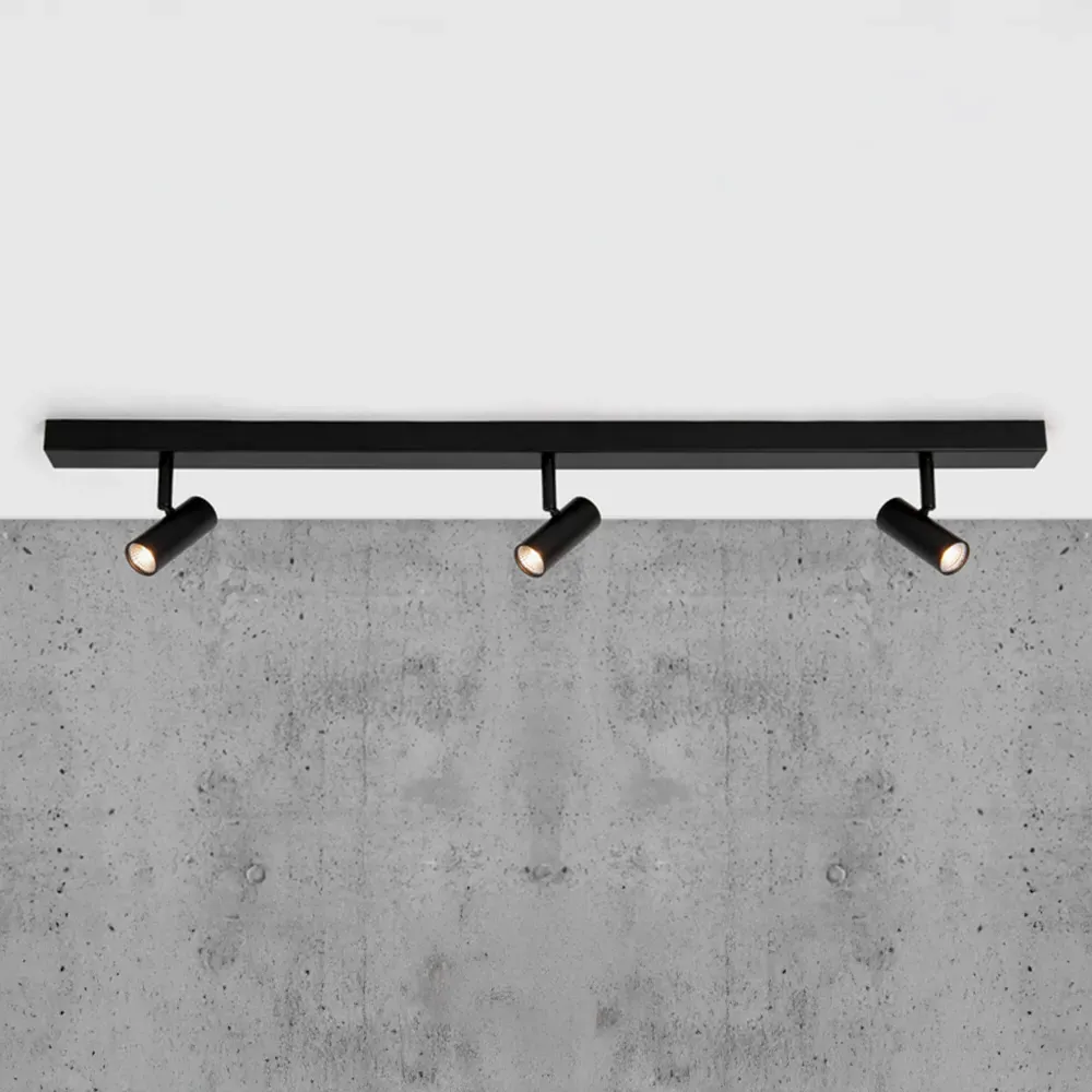 Omari 3 Spot Ceiling Light with Dimming - Black