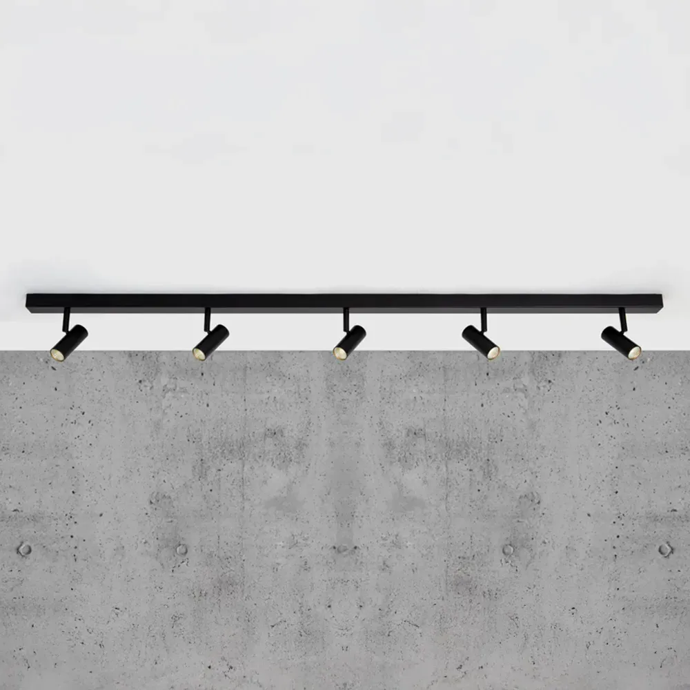 Omari 5 Spot Ceiling Light with Dimming - Black