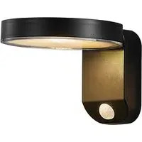 Rica Round Solar Wall Light with Motion Sensor - Black