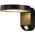 Rica Round Solar Wall Light with Motion Sensor - Black