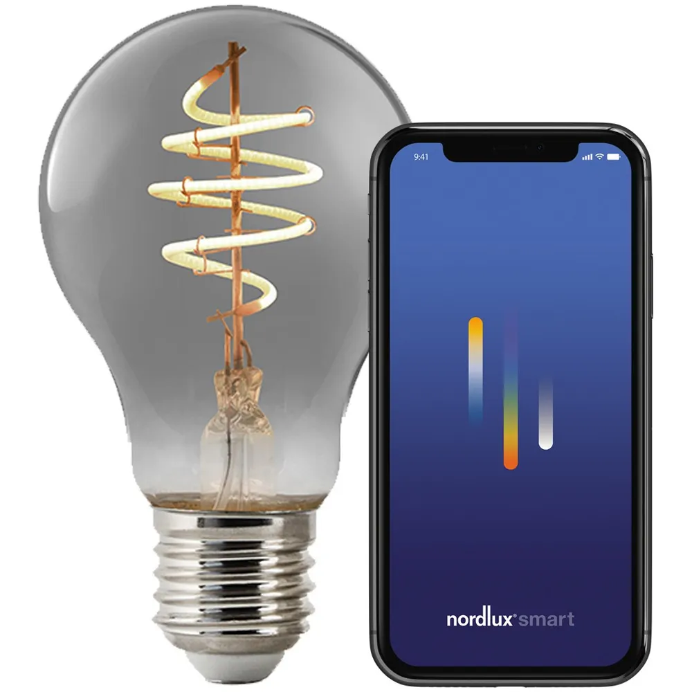 Smart A60 E27 Light Bulb - Black, Smoked Glass