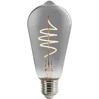 Smart ST64 E27 Edison Light Bulb - Black, Smoked Glass