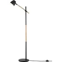 Theo Floor Lamp - Black, Ash Wood