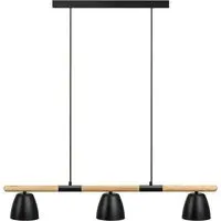 Theo Pendant Light - Black, Ash Wood