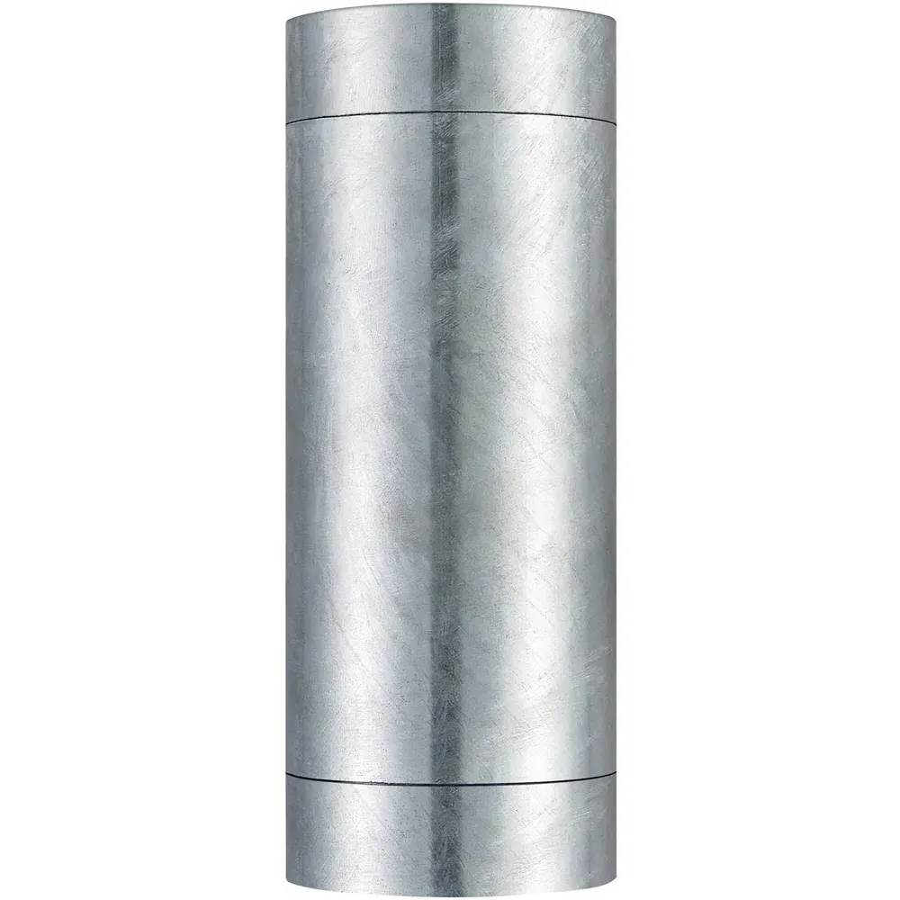 Tin Maxi Double Wall Light - Silver, Galvanised Steel