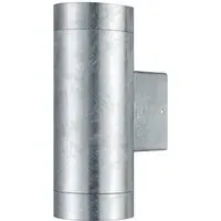 Tin Maxi Double Wall Light - Silver, Galvanised Steel