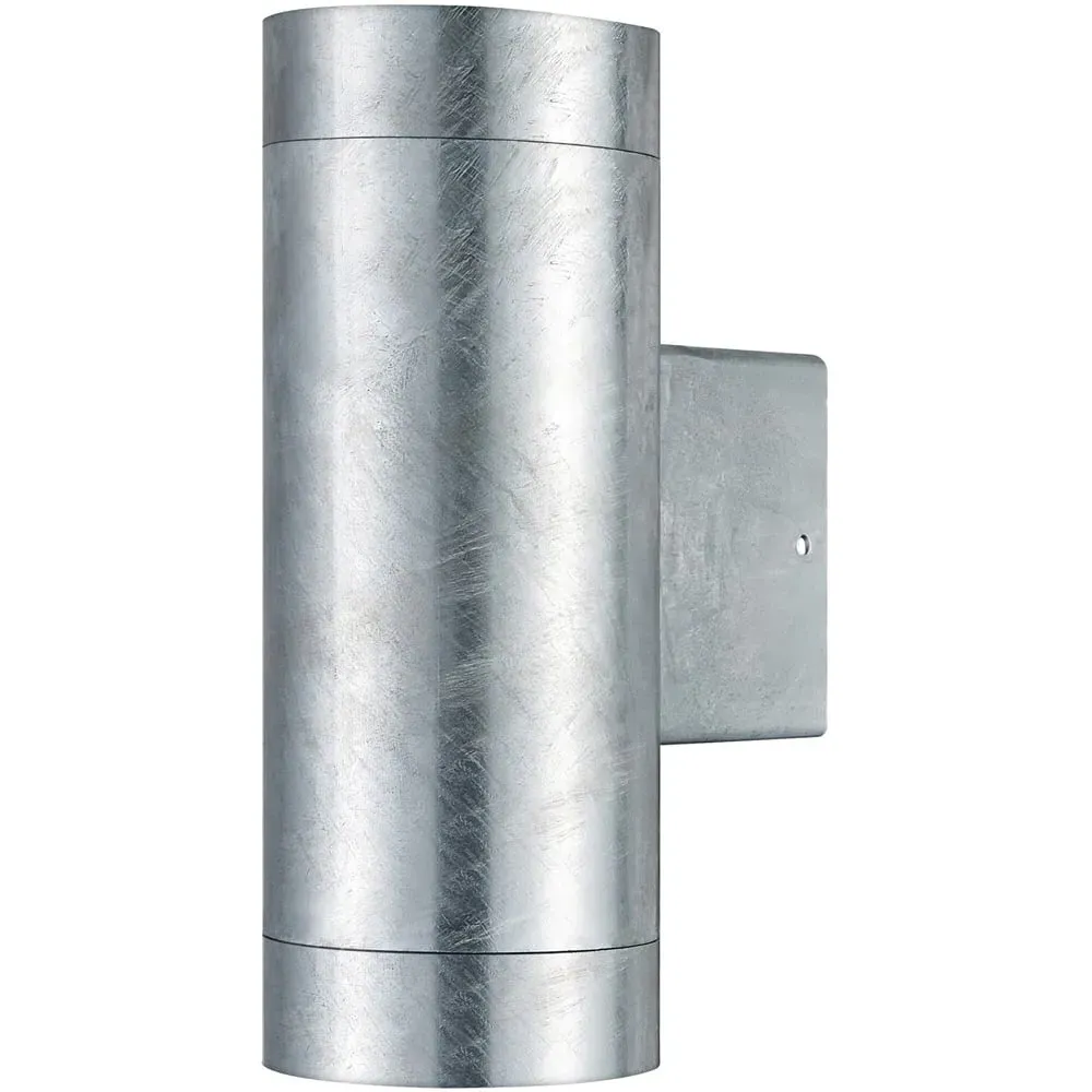 Tin Maxi Double Wall Light - Silver, Galvanised Steel