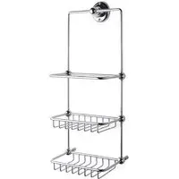 2 Tier Shower Caddy - Silver, Chrome