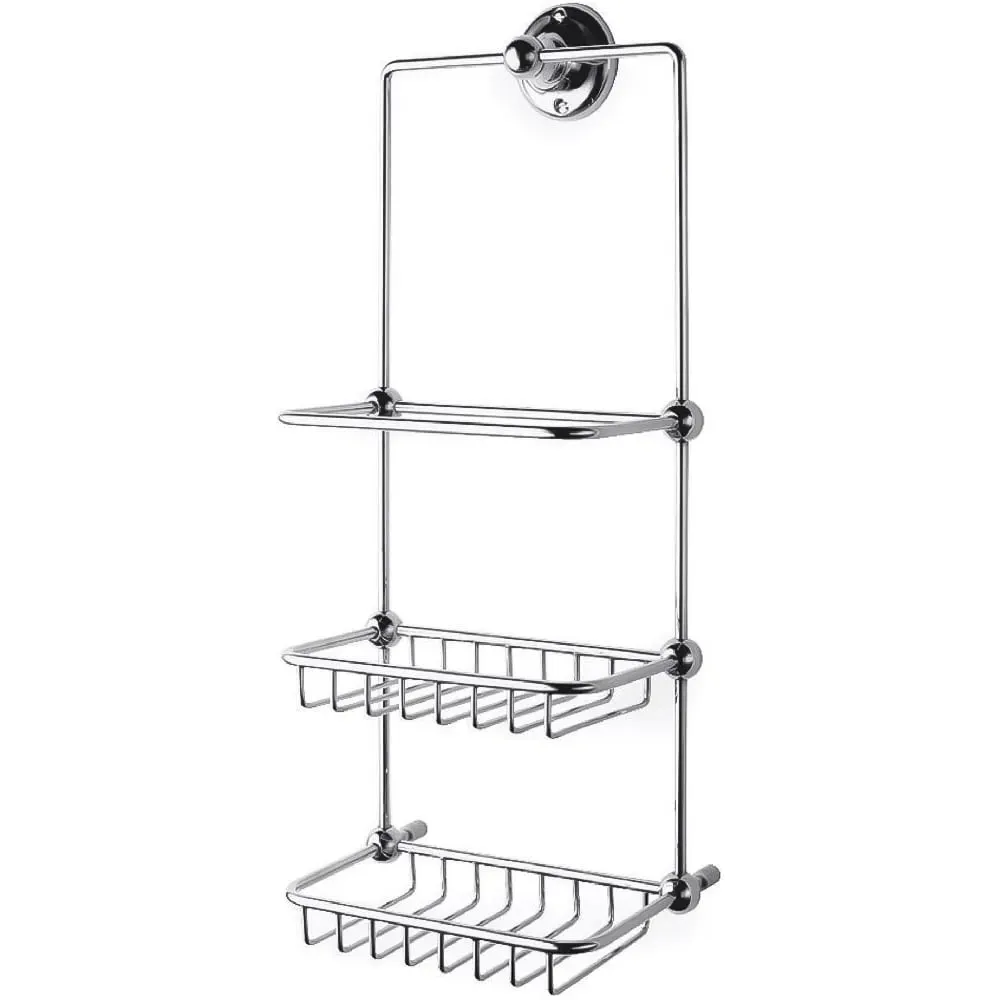 2 Tier Shower Caddy - Silver, Chrome image