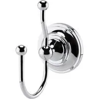 Ceramics Accessories Double Robe Hook - Chrome