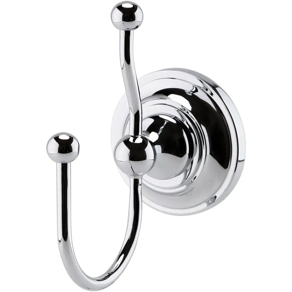 Ceramics Accessories Double Robe Hook - Chrome image