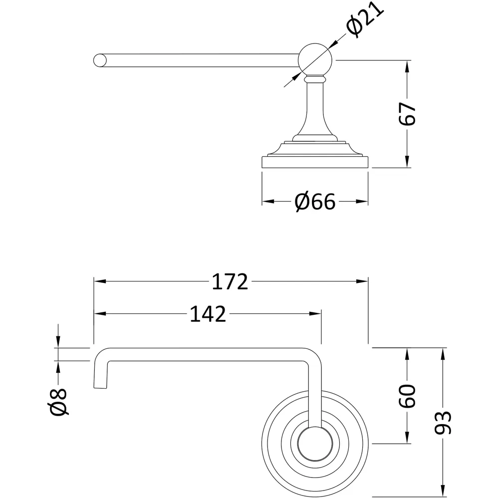 Chrome Toilet Roll Holder - Silver
