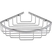 Chrome Wirework Deep Corner Basket - Silver
