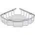 Chrome Wirework Deep Corner Basket - Silver