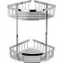 Chrome Wirework Large 2 Tier Corner Basket - Silver