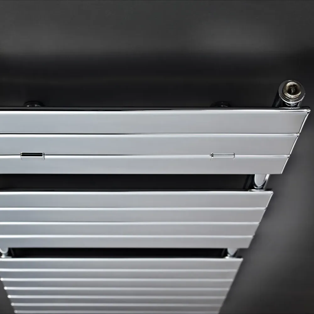 Flat Panel Heated Towel Rail - Silver, Chrome