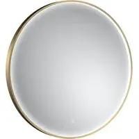 Framed LED Touch Sensor Mirror - Brass